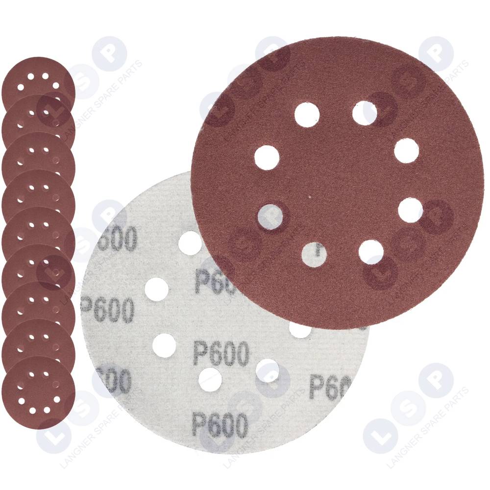 Brúsny papier na suchý zips do vibračnej brúsky 125 MM P600 10 ks